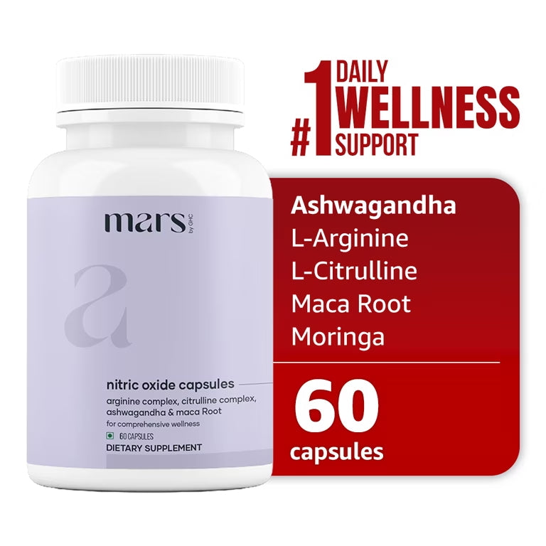 Mars Nitric Oxide Capsules with L-Arginine, L-Citrulline & Adaptogens – Circulation, Endurance & Recovery Support - Image 2