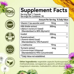 Milk thistle detox capsules - Liver support and cleansing