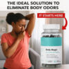 Chlorophyll capsules eliminate body odor
