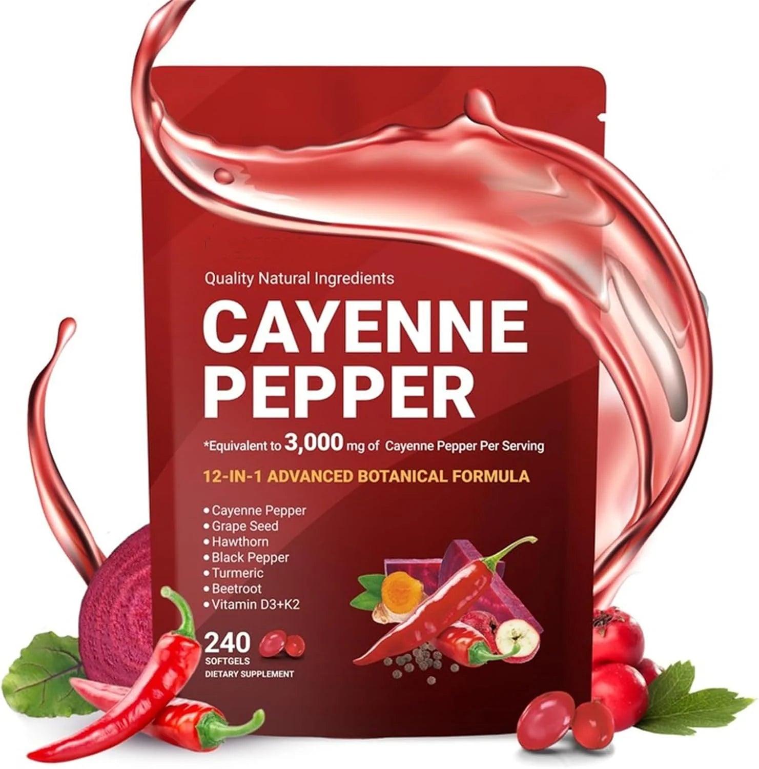 Cayenne Pepper - Dietary Supplement in Soft Capsules