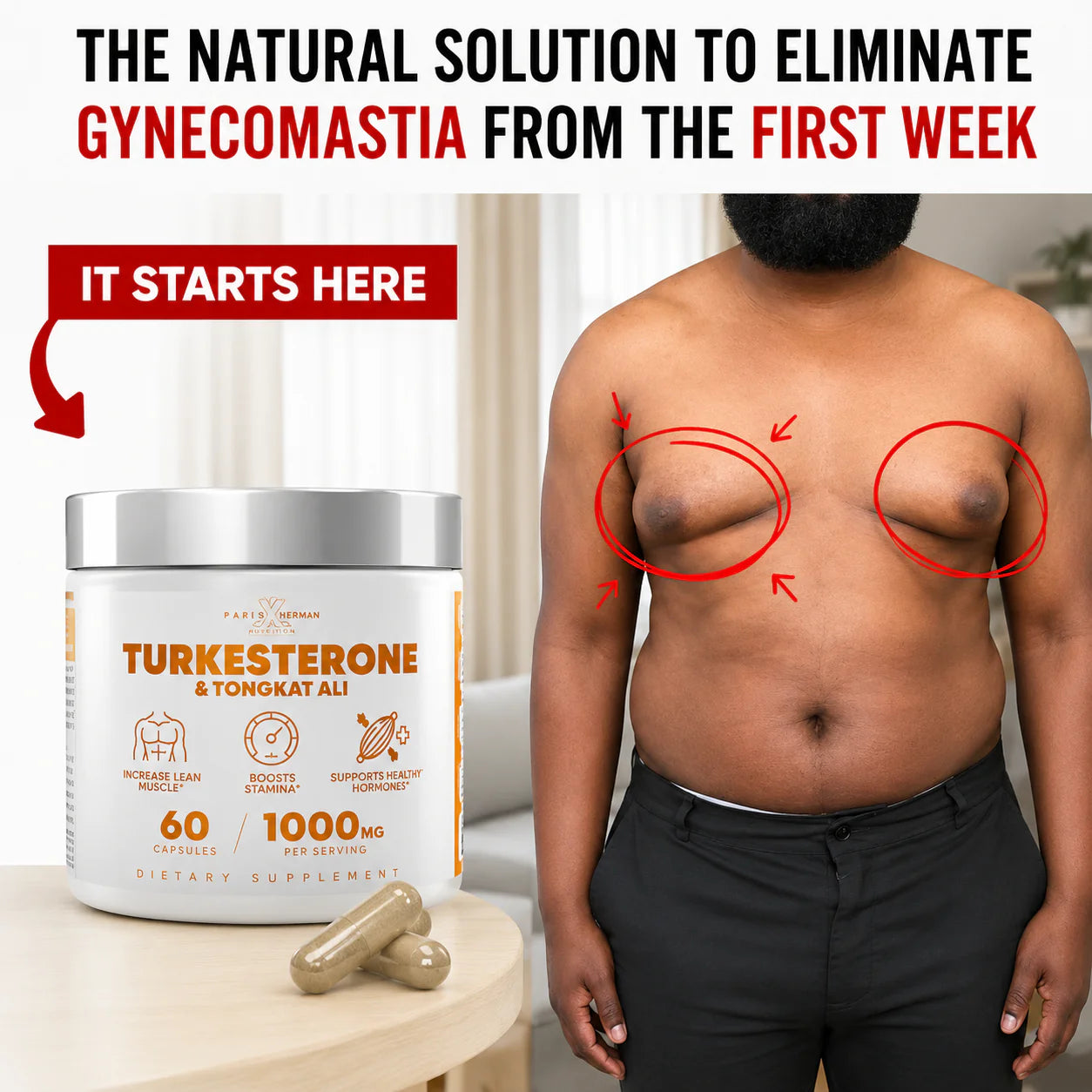 Turkesterone testosterone capsules Tongkat Ali