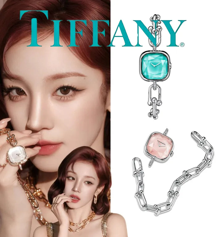 Tiffany HardWear watch, sterling silver and steel, set with diamonds.