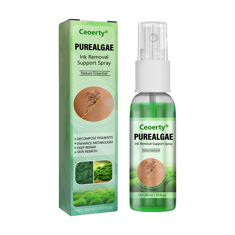 Ceoerty PureAlgae InkRemoval Support SprayB -Say Goodbye to oldTattoo PigmentM,FadeStubborn Ink $, Repair &Smooth Treated Skin-Non-Laser, Try It Now! - Image 7