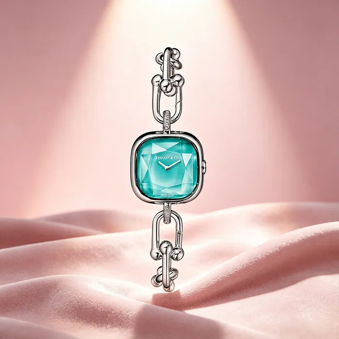 Tiffany HardWear watch, sterling silver and steel, set with diamonds. - Image 2